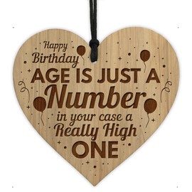 Red Ocean Funny 50th 60th 70th Birthday Gift For Women Men Joke Engraved Heart Gift For Him Her