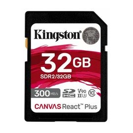 Kingston Memoria SD SDHC Canvas React Plus 300R UHS-II V90(SDR/32GB)