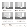 [2Pack Large Door Sweep] Huge Gap Door Draft Stopper, 3-2/5"W