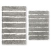 Homewear 2-Piece Stripe Bathroom Rug Set, Soft Plush Bath Mats,