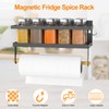ARVINKEY Spice Rack Magnetic Shelf, Foldable Refrigerator Magnetic Spice Holder,
