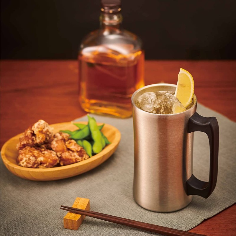 Doshisha Drinking Stein, Vacuum Insulated, 20.1 fl oz (600 ml),