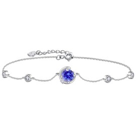 YUIITU Women's Bracelet, High Quality Zirconia, Birthstone "Princess of the Moon", Bracelet, 18K Coating, Crescent Moon, Hypoallergenic, Silver, Bracelet, Women, Adult Accessories, Adjustable Length
