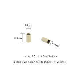 500 PCS Micro Rings Links Beads 3.5x3.0x6.0mm Copper Tubes for Feather I Tip Hair Extensions (Blonde)