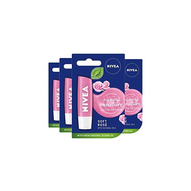 NIVEA Lip Rose Pack of 4