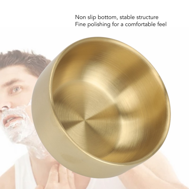 Men Beard Soap Bowl Ti Plated Foaming Cream Bowl Facial