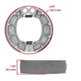 Caltric Front Brake Pads & Rear Brake Shoes for Honda VT600 Shadow 600 1993-2000