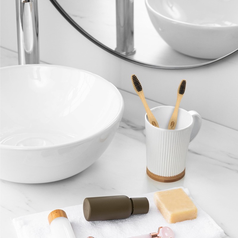 Set of 4 Charcoal Major Toothbrushes Feel Natural