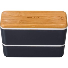Masakazu Antibacterial Bento Box Matratt Men's Nest Lunch Box 3.3 x 7.1 x 4.3 inches (8.4 x 18 x 11 cm), Charcoal