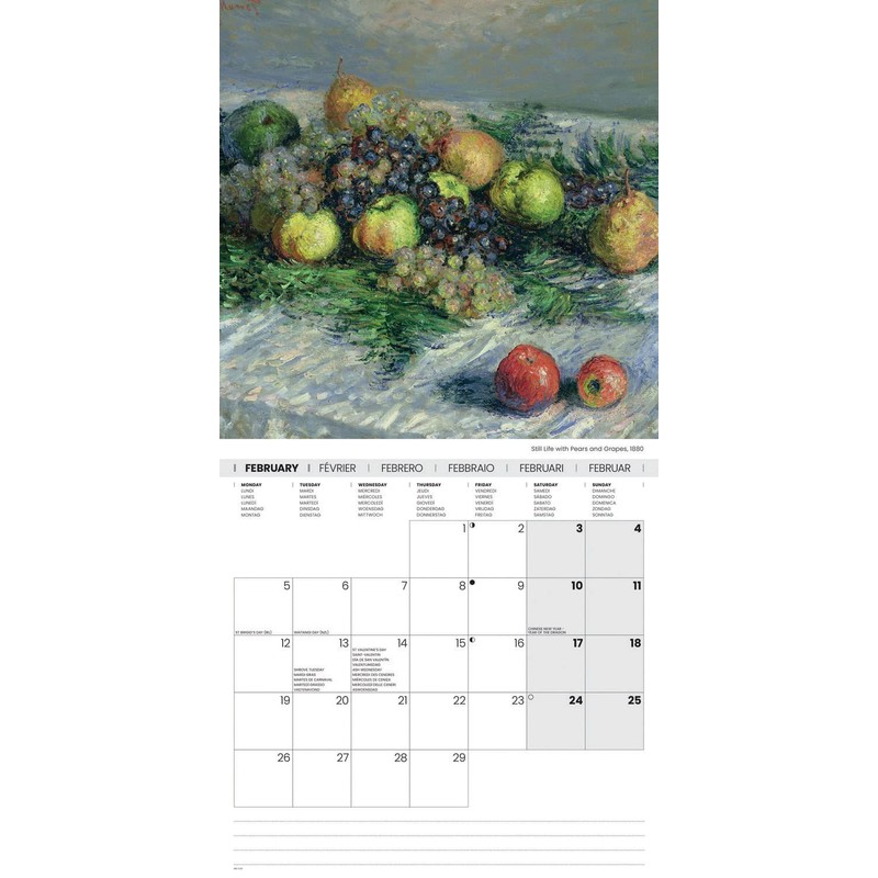 2024 Monet Wall Calendar