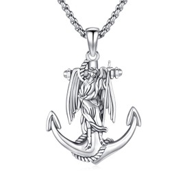 ZIPPICE 925 Sterling Silver Sacred Necklace | Sacred Amulet Necklace Protection Pendant Jewellery for Men, Sterling Silver