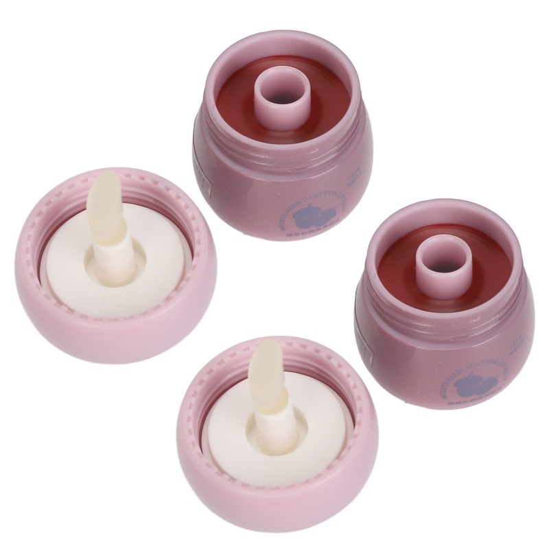 2pcs Matte Lip Gloss Hydrating Water Gloss Mushroom Shape Long