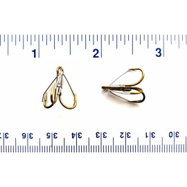 Gerry's Tackle 25 GT 3551W Bronze Weedless Treble Hooks size 8