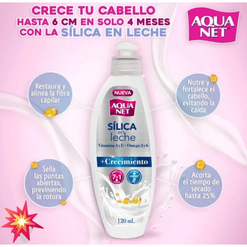 Sílica Cabello Leche Aqua Net 120ml