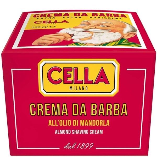 Cella Shaving Creme 150gr - Rich Lather with Tallow, Almond