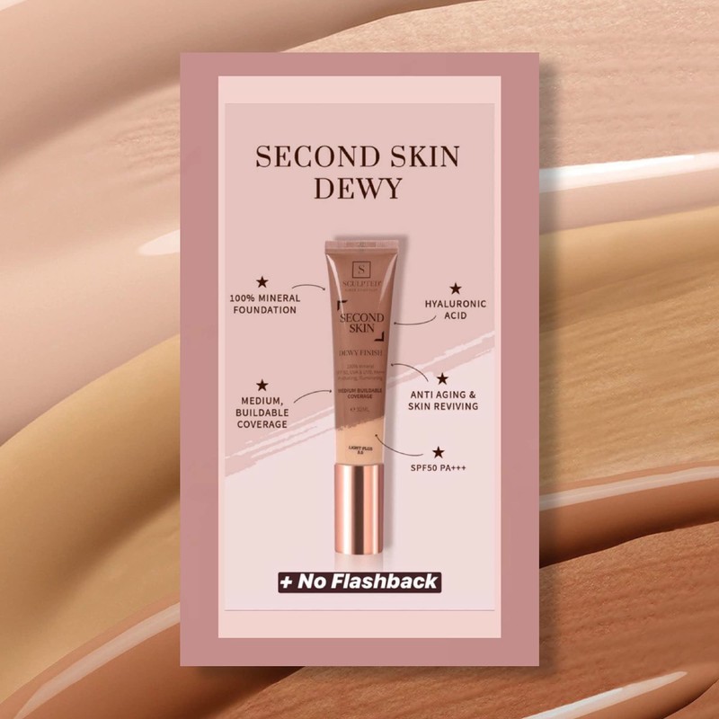 Second Skin Dewy Liquid Mineral Foundation from Sculpted by Aimee