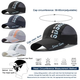 AYPOW Pack of 2 Sports Mesh Baseball Cap, Unisex Baseball Cap, Outdoor Baseball Cap, Adjustable Adult Hat, Sports Cool Fashion Baseball Cap for Men and Women, Mesh Baseball Cap, Black01 and White01