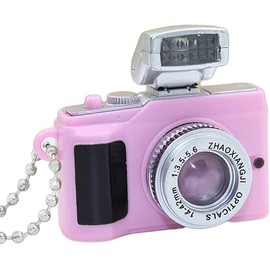 Pink Mini Camera Keychain Key Ring Toy with Flashlight Sound Bag Phone Pendant, Car Keychain Accessories for Women Men, Car Keychain, Keyrings, Keychains and Charms