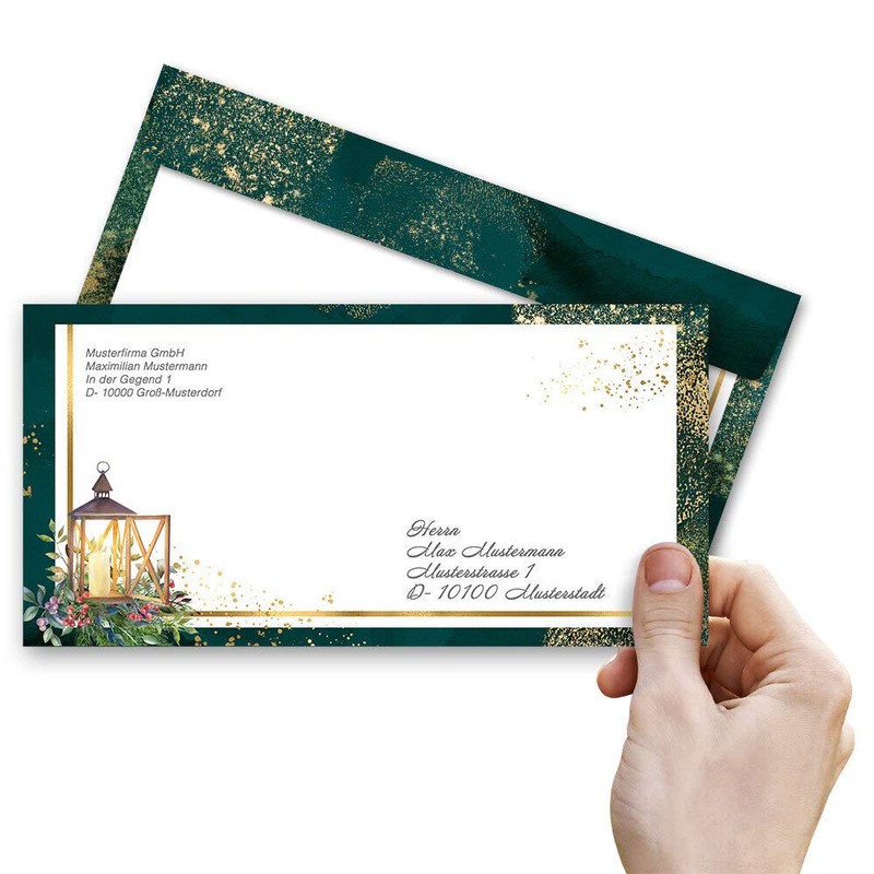 Envelopes Advent Night Christmas Pack of 50 Envelopes (without Window)