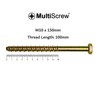 M10 (10mm) MultiScrew Masonry Concrete Anchor Screw Bolts with Hexagonal