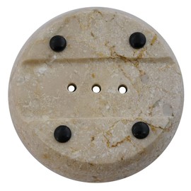ART-CRAFT Marble Soap Dish Soap Holder Soap Dish Natural Marble Round for Bathroom Shower Kitchen Sink