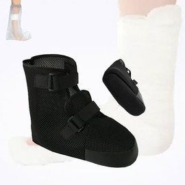 DURASIKO Gypsum Shoe Cover, Postoperative Shoe Cover, Walking Assistance, Senior Support, For Both Legs, Adjustable Strap, Breathable, Lightweight, Comfortable, For Spring & Summer, Surface Mesh, For