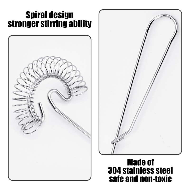 1 Piece Stainless Steel Egg Beater, Spiral Whisk, Mini Egg