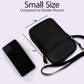 Cell Phone Purse Crossbody for Women, Mini Women Crossbody Bag Canvas Small Shoulder Bag with Zipper and Adjustable Strap (Black)