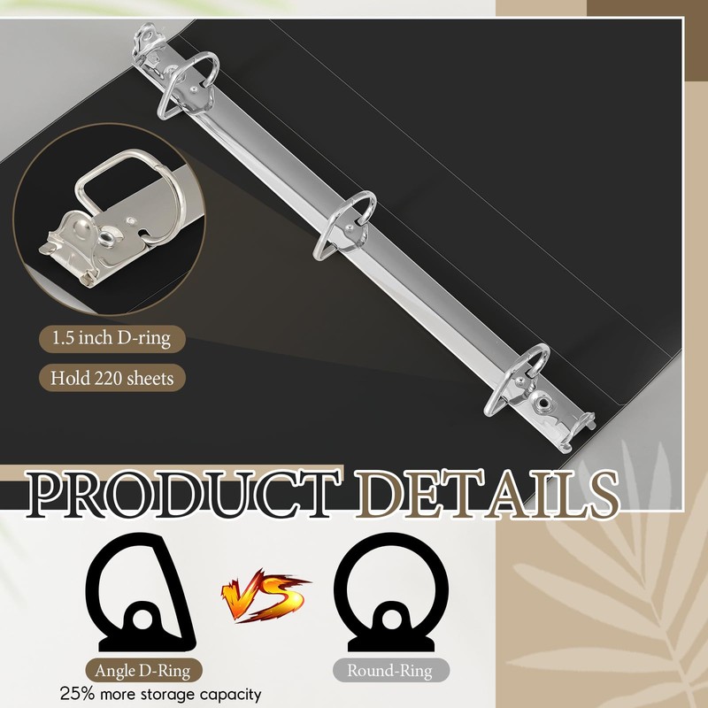 Humyoun 4 Pcs 11 x 17 Inch 3 Ring Binders