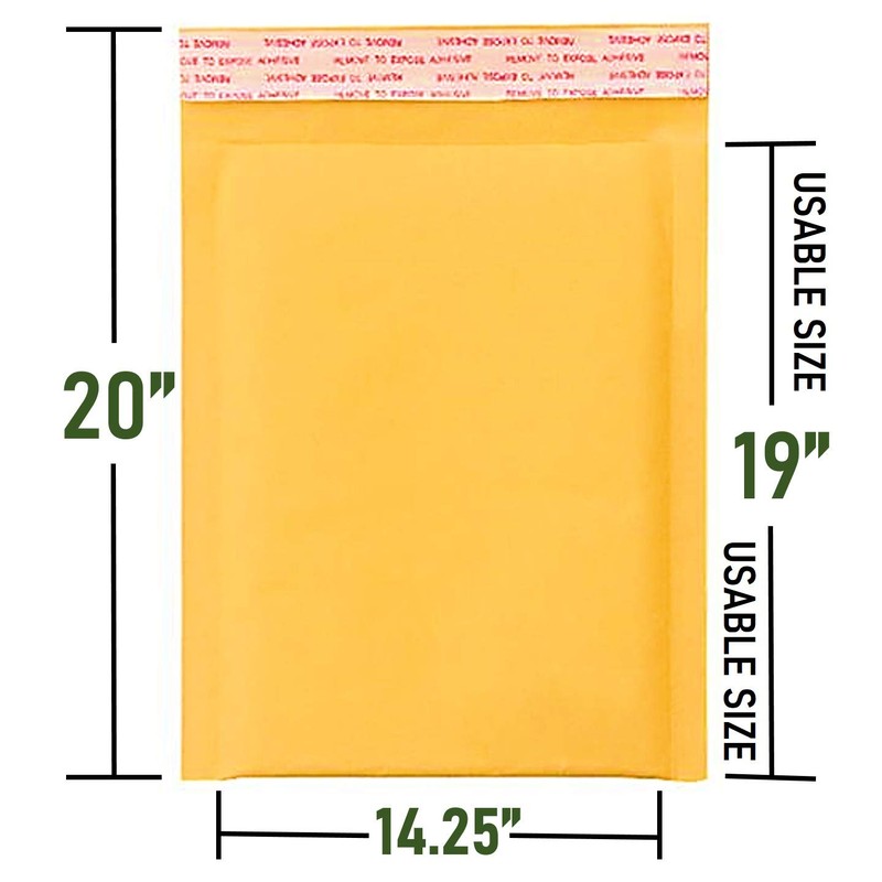 SALES4LESS #7 Kraft Bubble Mailers 14.25X20 Inches Shipping Padded Envelopes
