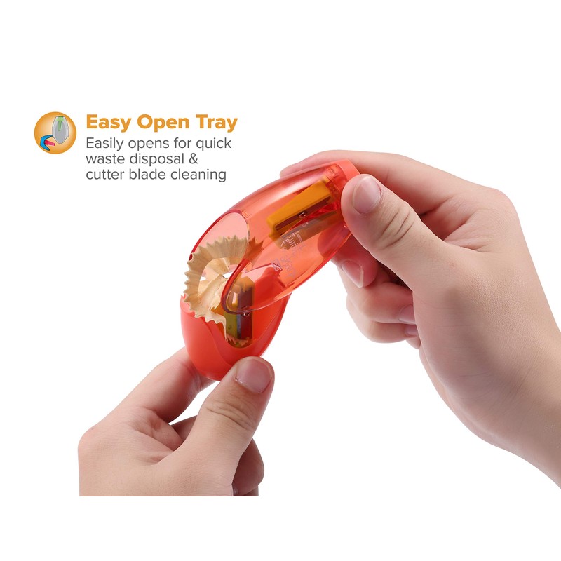 Bostitch Office Twist-N-Sharp Manual Pencil Sharpener, Double Hole, 3-Pack