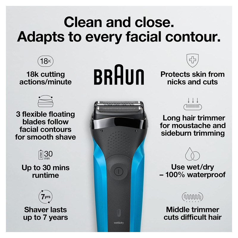 Braun Electric Razor for Men, Series 3 310s Electric Foil