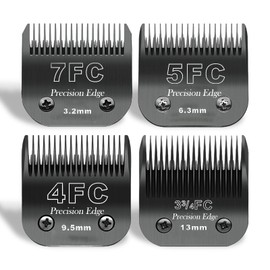 7FC+5FC+4FC+3FC Replacement Blade for Dog Grooming, Compatible with Heiniger/Moser Max45/Andis/Oster A5/Wahl KM10 Series Clippers for Dogs, Black