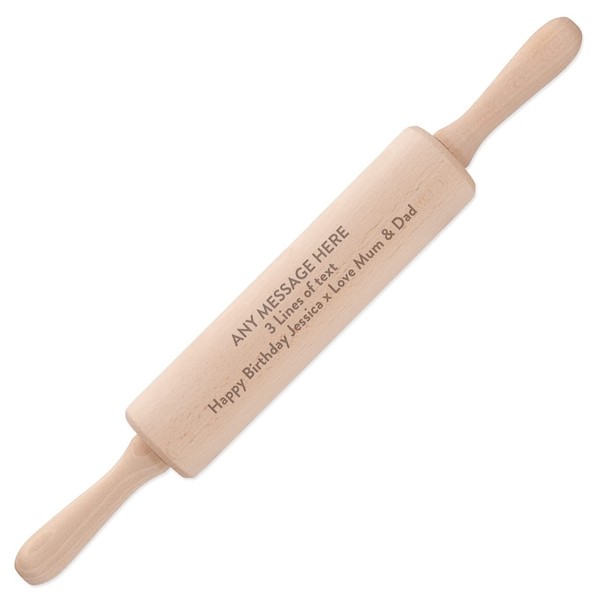 Personalised Rolling Pin Baking Baker Custom Any Message Name