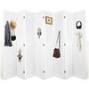 HIGREENA Room Divider 5.6FT Pegboard Display Wood Room Divider Panel