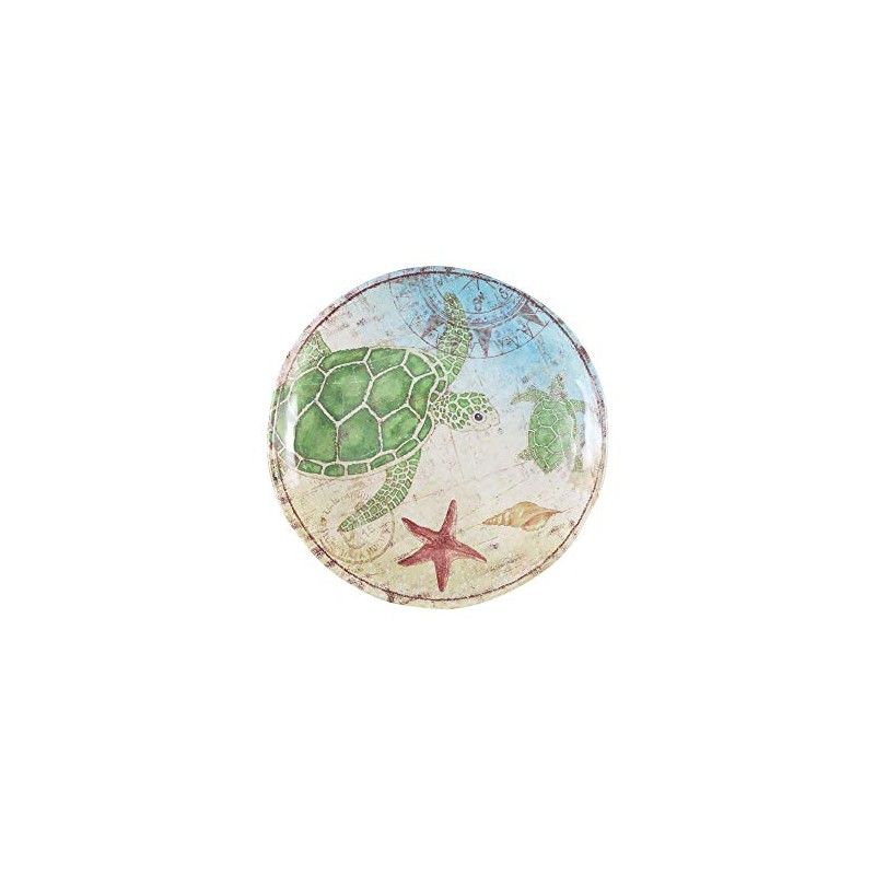 Gourmet Art 4-Piece Sealife Turtle Heavyweight and Durable Melamine 6