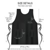 Plus Size Aprons for Women with Pockets Cotton Linen Cobbler