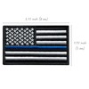 Bluyellow 2-Piece Velcro Thin Blue Line Flag, American Flag Patch