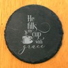 Faith and Hope: Laser Etched Slate Coasters: Christian Gift -