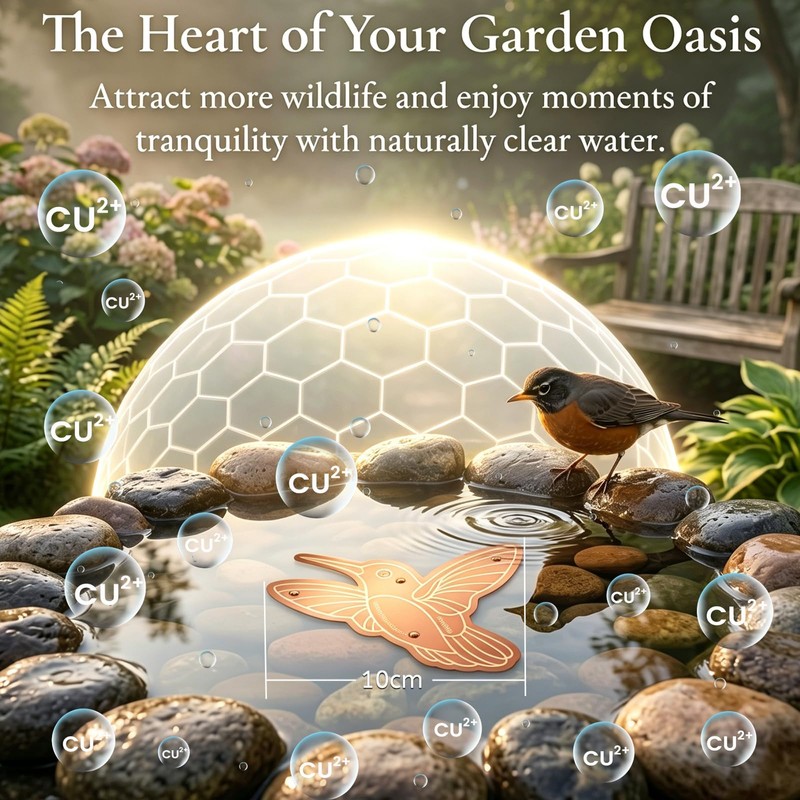 WAEKIYTL 99.99% Pure Copper Bird Bath Disk, 0.6mm Reinforced Triple-Point