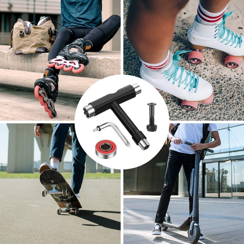 YEYIT Pack of 20 Multifunctional Skateboard Tool, 8 Pieces 608
