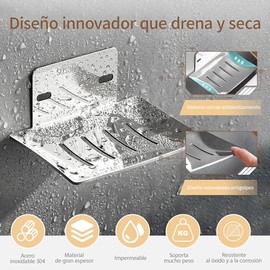 9 Piezas Juego Accesorios para Baños Toalleros Acero Inoxidable  Acero Inoxidable SUS304, Montaje en Pared, Ganchos Multifuncionales (Plateado)