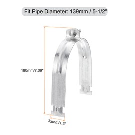 uxcell 5-1/2" EMT Strut Clamps Steel for Rigid Conduit and Pipe 6Pcs Universal EMT Strut Clamps with Bolt and Nut for Rigid Conduit and EMT