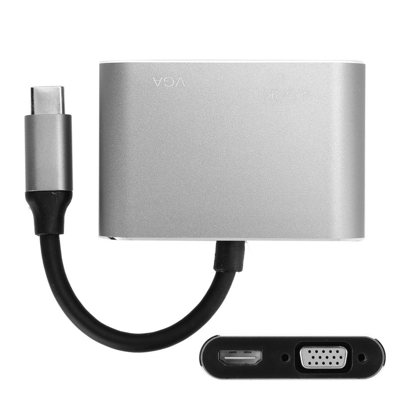 Adapter TypeC Hub to VGA HDMI DVI Displayport/3.1 Ethernet Converter