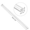 sourcing map 6mmx6mmx250mm Transparent Clear Solid Acrylic Square Rod PMMA