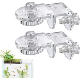 2 Pcs Fish Tank top Cover lid Support Holder Clip, Acrylic Anti-Jump Net Clamp,Rimless Aquarium Lid Clips, Canopy Clips Holder,Fish Tank Top Cover Lid Support Holder for Rimless Aquariums