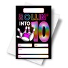 DETIHO 4" x 6" Bowling 10th Birthday Party Invitation Cards