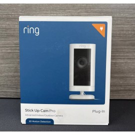 Ring - Stick Up Cam Pro Plug In Indoor/Outdoor Security Camera with 3D Motion