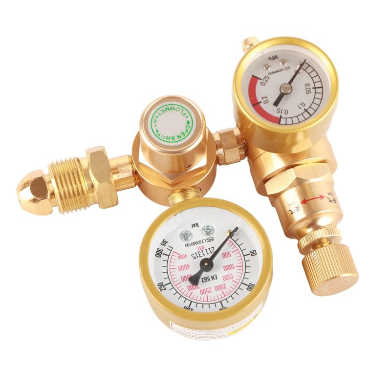 Welder Gas Regulator Agron CO2 Gauge Meter Valve MIG TIG