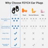 FEYCH Ear Plugs for Sleeping Noise Reduction Silicon Earplugs 6